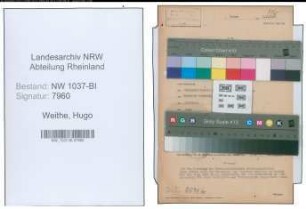 Entnazifizierung Hugo Weithe , geb. 02.11.1890 (Abt.Leiter)