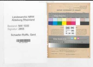 Entnazifizierung Gerd Schaefer-Rolffs , geb. 25.01.1909 (Ingenieur)