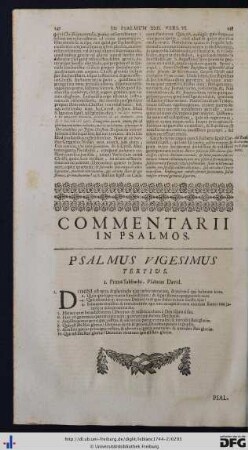 Psalmus Vigesimus Tertius.