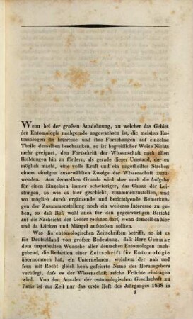 Bericht über die wissenschaftlichen Leistungen im Gebiete der Entomologie. 1838, 1838 (1840)