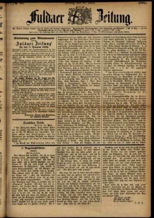 Ausgabe vom Freitag, den 20. März 1885.