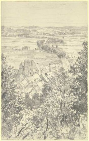 Landschaft bei Kissingen von der Bodenlaube aus