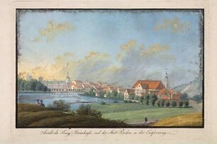 Ansicht des Königlichen Brauhauses und der Stadt Potsdam in der Entfernung