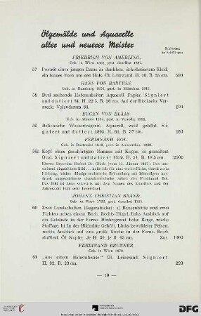 Ölgemälde und Aquarelle alter und neuerer Meister (Nr. 57-118)