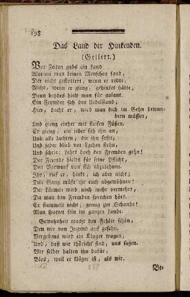 Das Land der Hinkenden. (Gellert.)