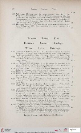 Frauen. Liebe. Ehe (Nr. 6110 - 6585)