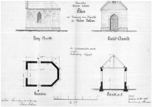 Gemeinde: Eschach Name: Lackner, Anton Beruf: Bauer Bau einer Kapelle Genehmigt: 1896 Bautagebuch-Nr.: 53