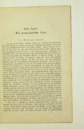 Erstes Kapitel. Die geographische Lage