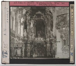 Wies (Steingaden), Wieskirche : Innenansicht, Blick zum Hochaltar