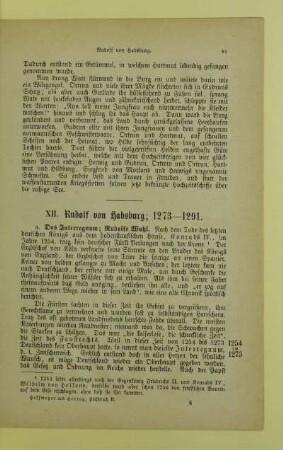 XII. Rudolf von Habsburg; 1273 - 1291