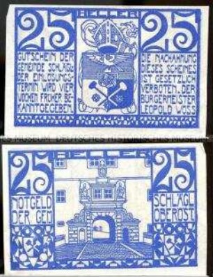 Schlägl, Oberösterreich 25 Heller