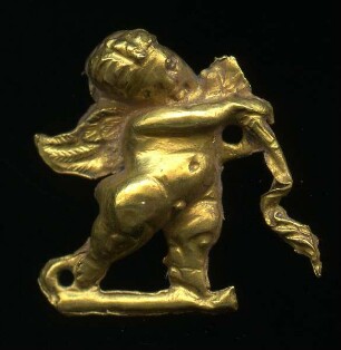 Schatzfund von Palaiokastron – Applik in Form eines Eros mit gesenkter Fackel