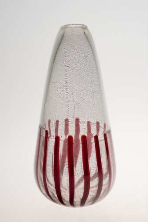 Vase mit roten Stangen "a mezza stampaura"