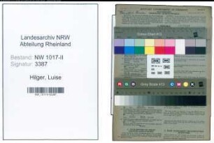 Entnazifizierung Luise Hilger , geb. 19.04.1903 ()