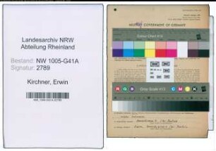 Entnazifizierung Erwin Kirchner , geb. 16.09.1910 (Polizeibeamter)