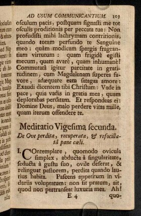 103-108, Meditatio Vigesima secunda