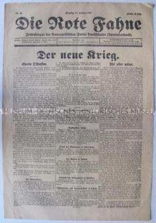 Kommunistische Tageszeitung "Die Rote Fahne" u.a. zur Verfassungsdiskussion