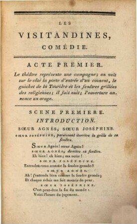 Les visitandines : comédie en 3 actes mêlée d'ariettes