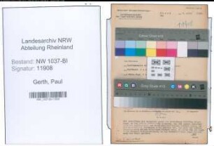 Entnazifizierung Paul Gerth , geb. 10.01.1899 (Polizeibeamter)