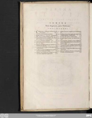 Series Partim Exegeticorum, partim Didacticorum; Tomi Secundi.