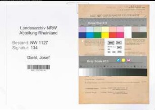 Entnazifizierung Josef Diehl , geb. 31.12.1904 (Stadtobersekretaer)