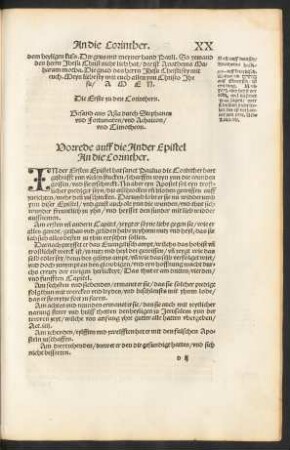 Vorrede auff die Ander Epistel An die Corinther.