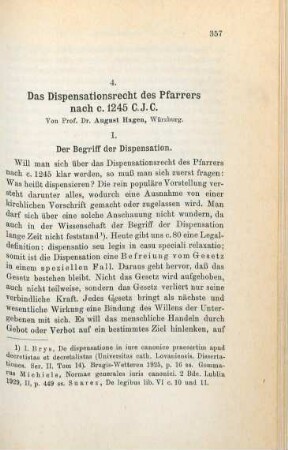 357-378 Das Dispensationsrecht des Pfarrers nach c. 1245 C.J.C.