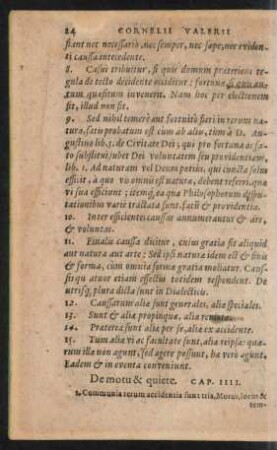 De motu & quiete. Cap. IIII.