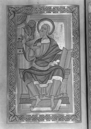 Evangeliar der Judith von Flandern — Der Evangelist Markus, Folio 35verso