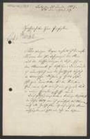 Brief von August Garcke an Unbekannt