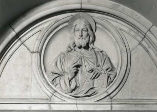 Dresden-Neustadt. Martin-Luther-Kirche (1883/1887; E. Giese, P. Weidner). Inneres Westportal. Tympanon mit Gottvater