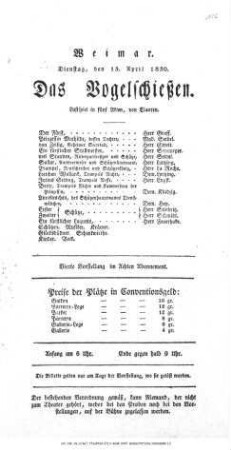 Das Vogelschießen