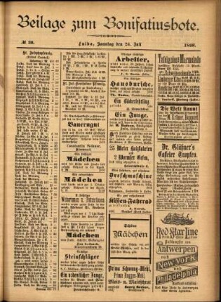 Zweite Ausgabe vom Sonntag, den 24. Juli 1898.