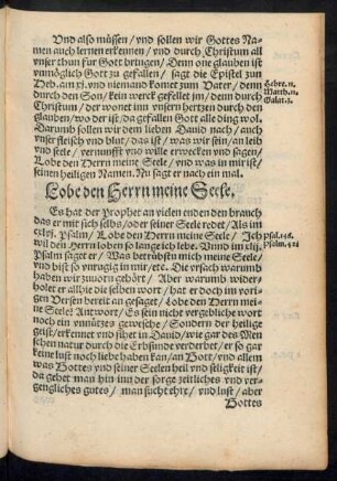 Lobe den Herrn meine Seele.