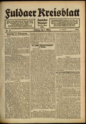 Ausgabe vom Montag, den 03. März 1919.