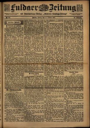 Erste Ausgabe vom Freitag, den 11. Oktober 1901.