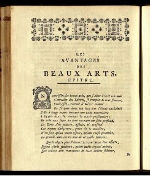 Les Avantages Des Beaux Arts.