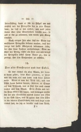 78. Der alte Großvater und der Enkel.