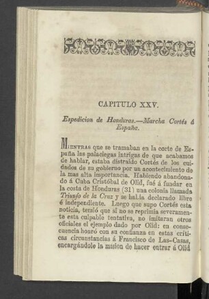 Capitulo XXV. Espedicion de Honduras. - Marcha Cortés á España