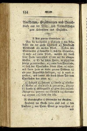 Anekdoten, Erzählungen und Bruchstücke aus der Welt- und Naturgeschichte zum Uebersetzen ins Englische.