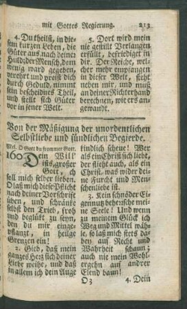 Von der Mäßigung der unordentlichen Selbstliebe und sündlichen Begierde.
