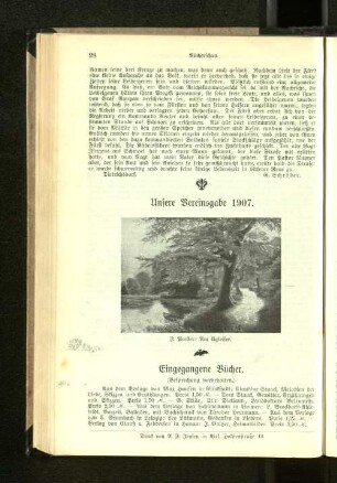 Unsere Vereinsgabe 1907.