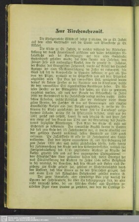 Zur Kirchenchronik