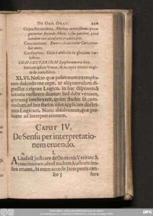 Cap. IV. De Sensu per interpretationem ervendo.