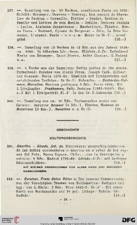 Geschichte, Kulturgeschichte (Nr.241-263)