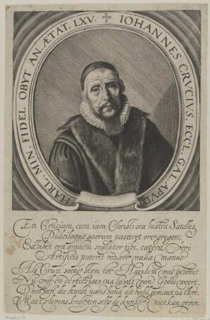 Bildnis des Iohannes Crucius