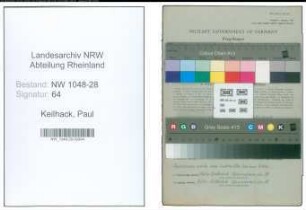 Entnazifizierung Paul Keilhack , geb. 07.08.1890 (Postbeamter)