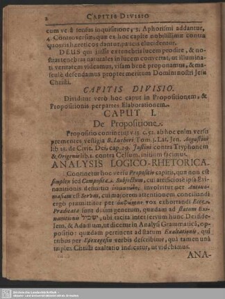 Caput I. De Propositione