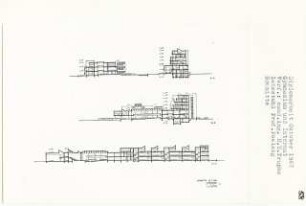 Max-Josef-Stift Mädchengymnasium und Internat, München-Bogenhausen (Diplomarbeit bei Peter Poelzig): Schnitte 1:200