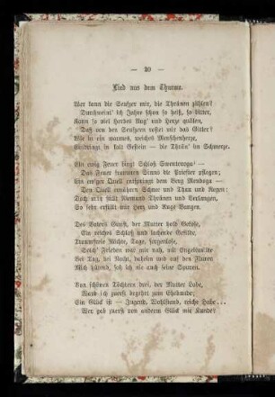 Lied aus dem Thurme